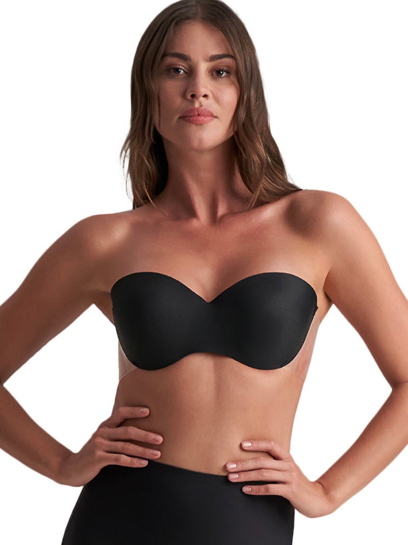 Soutien-gorge bandeau adhésif préformé armaturé Glam Noir - Kiabi