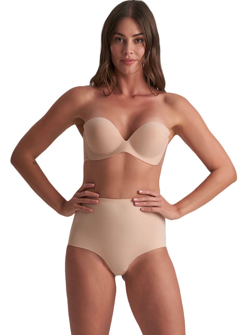 Soutien-gorge bandeau adhésif sans coutures Diva Beige - Kiabi