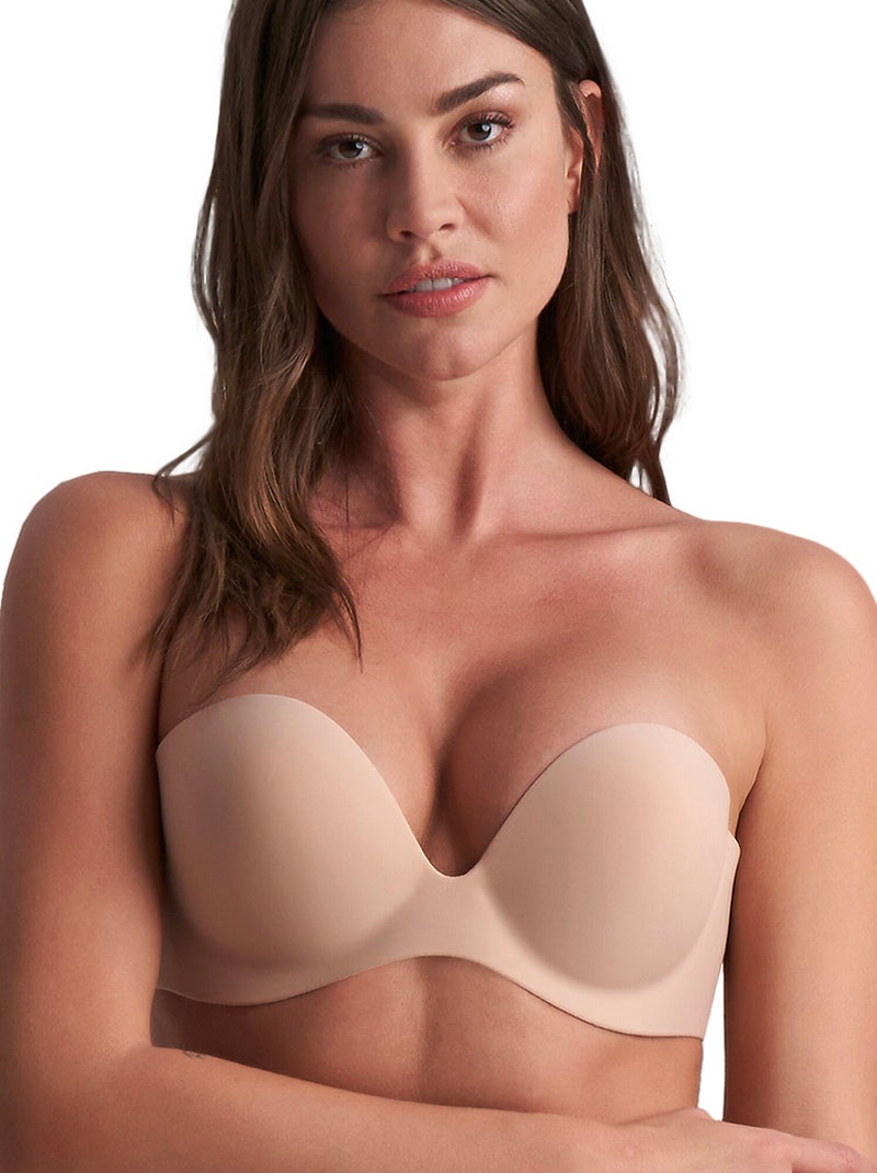 Soutien-gorge bandeau adhésif sans coutures Gala Beige - Kiabi