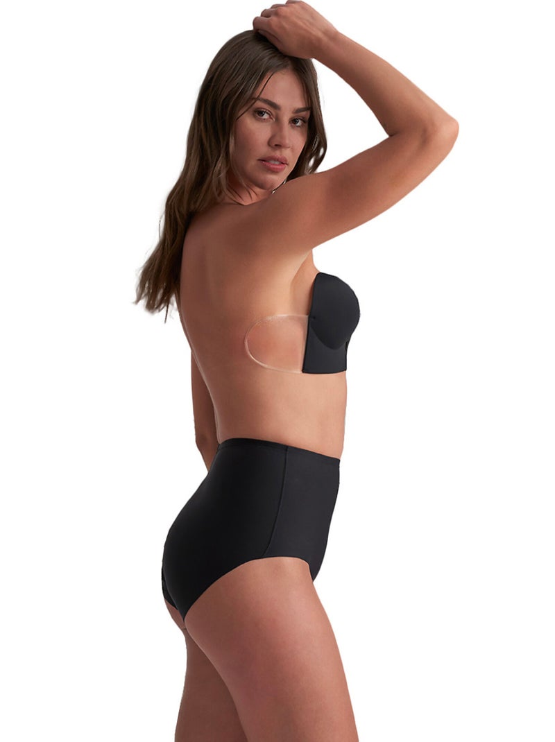 Soutien-gorge bandeau adhésif sans coutures U-Style Noir - Kiabi