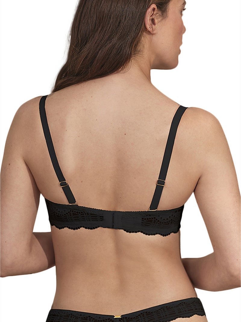 Soutien-gorge bandeau armaturé préformé Alicia Noir - Kiabi