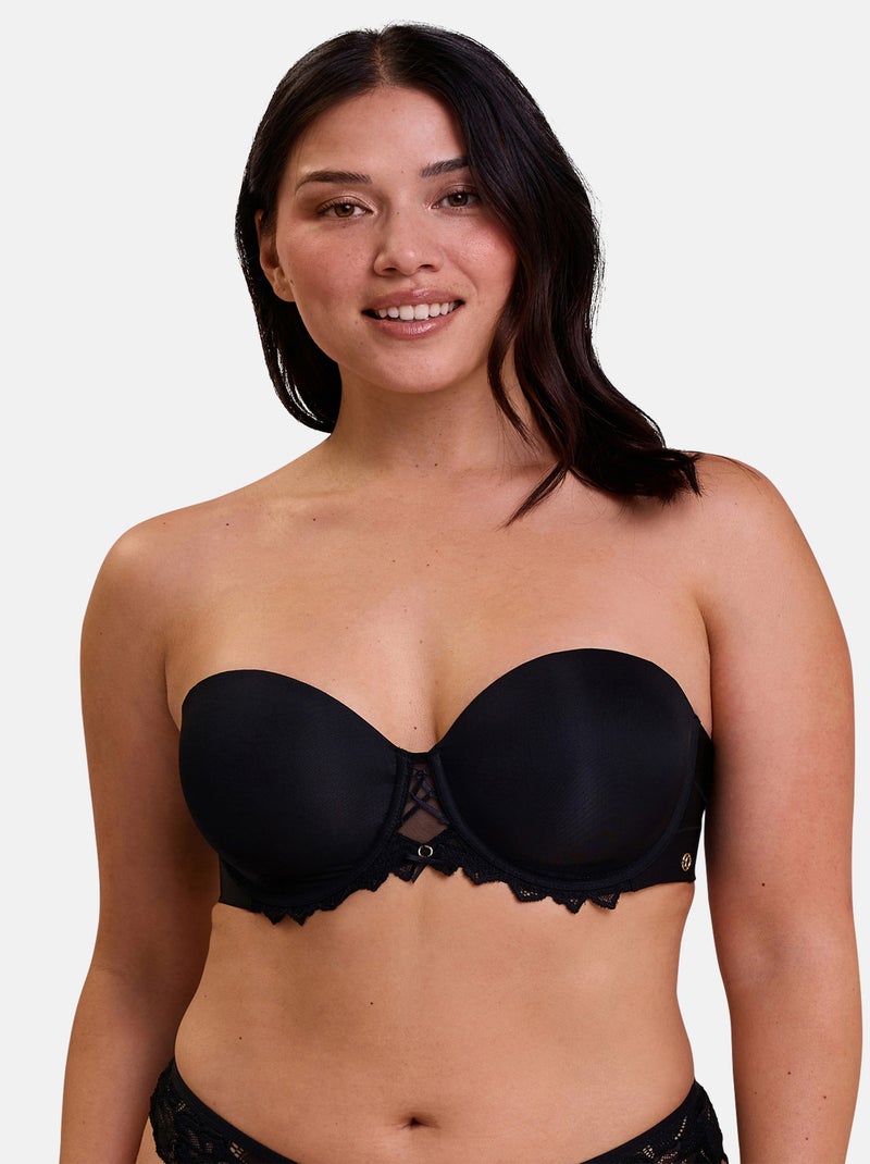 Soutien-gorge bandeau Arum Prima Sans Complexe Noir - Kiabi