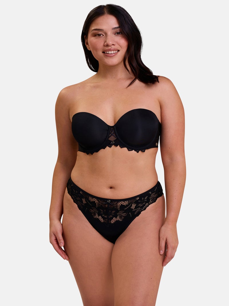 Soutien-gorge bandeau Arum Prima Sans Complexe Noir - Kiabi