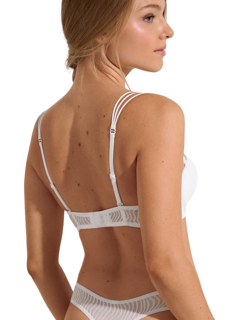 Soutien-gorge bandeau balconnet préformé Nikki Blanc - Kiabi