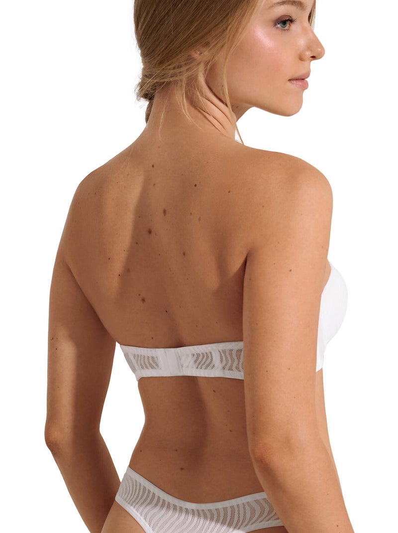 Soutien-gorge bandeau balconnet préformé Nikki Blanc - Kiabi