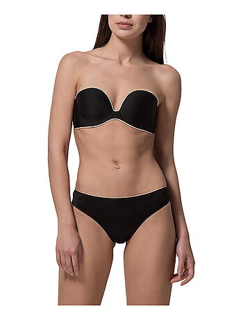 Soutien-gorge bandeau décolleté Miracle One noir