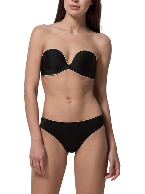 Soutien-gorge bandeau décolleté Miracle One noir - Kiabi