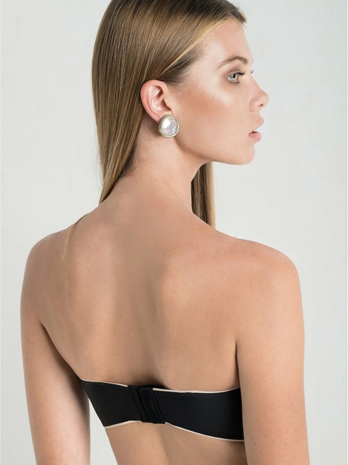 Soutien-gorge bandeau décolleté Miracle One noir - Kiabi