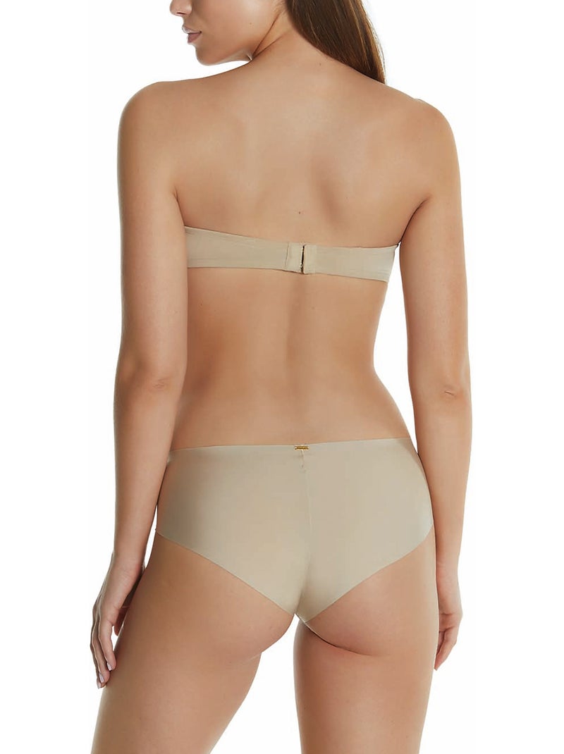 Soutien-gorge bandeau double push-up armature unique Etna Beige - Kiabi