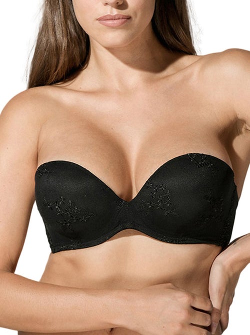 Soutien-gorge bandeau Honeymoon noir - Kiabi