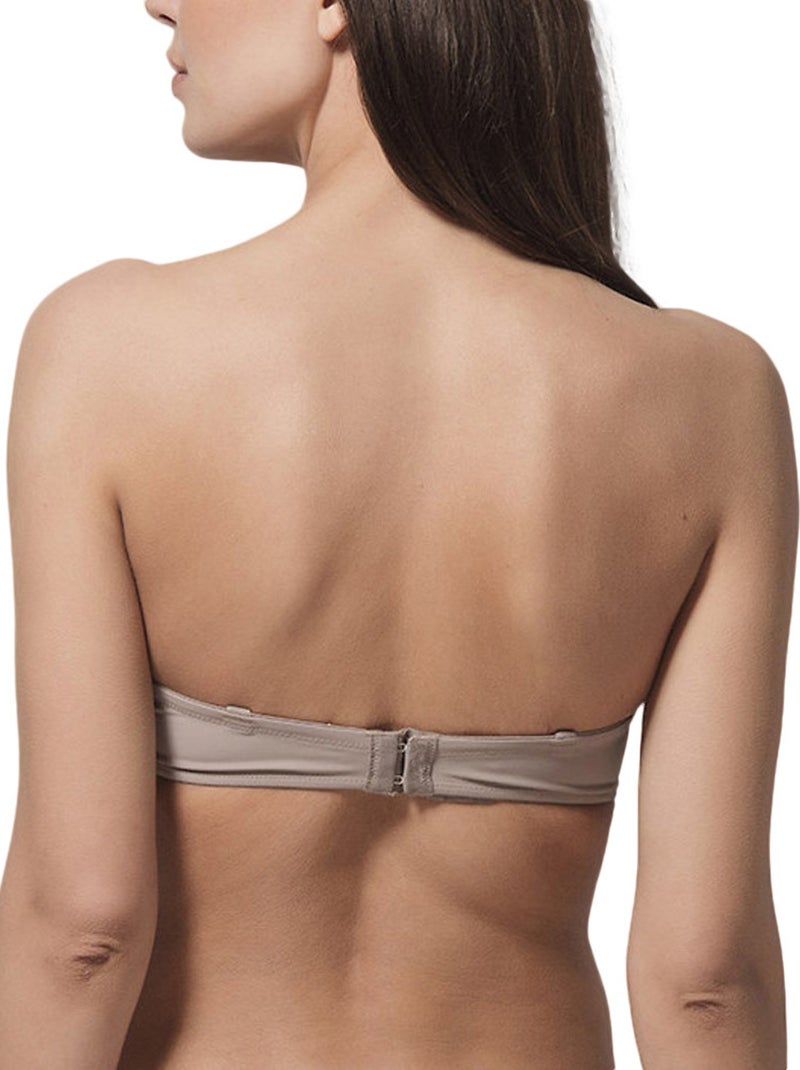 Soutien-gorge bandeau Honeymoon vison Marron - Kiabi