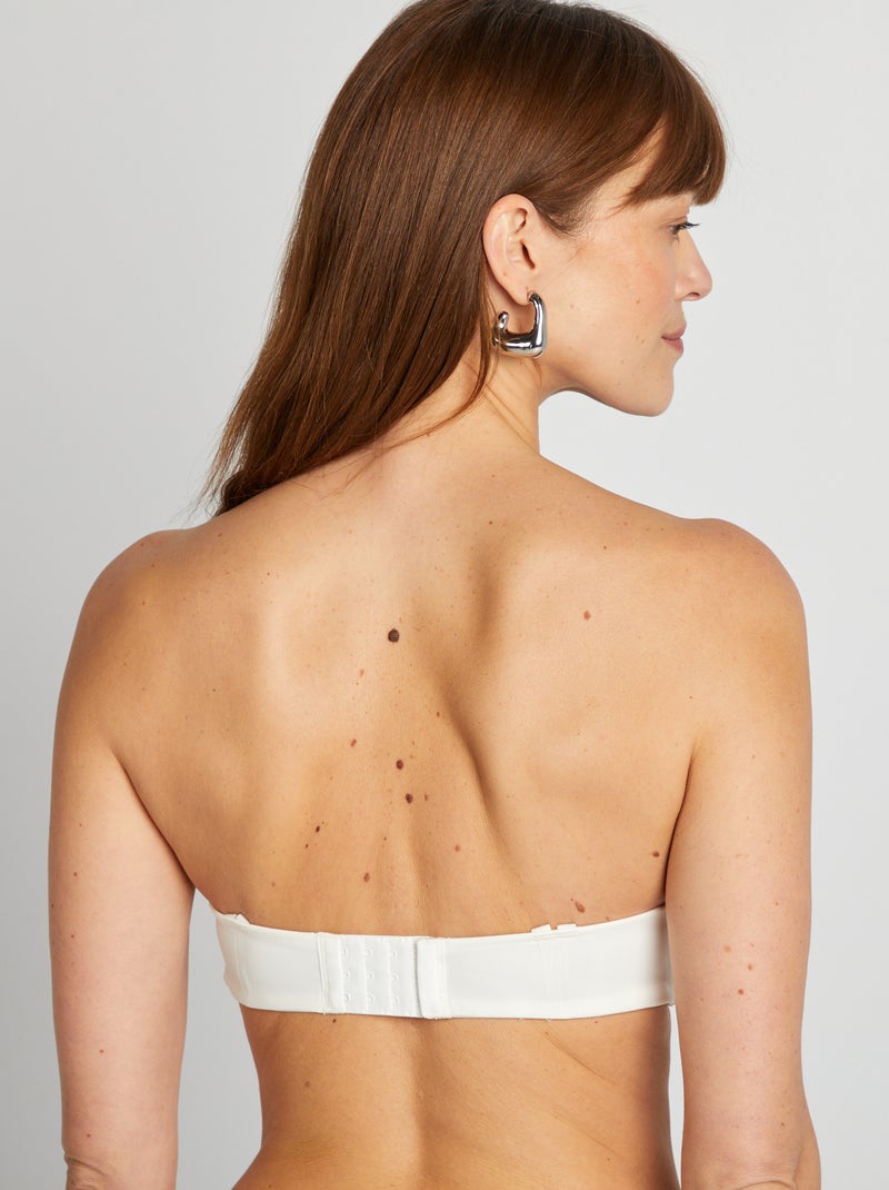 Soutien-gorge bandeau invisible Blanc - Kiabi