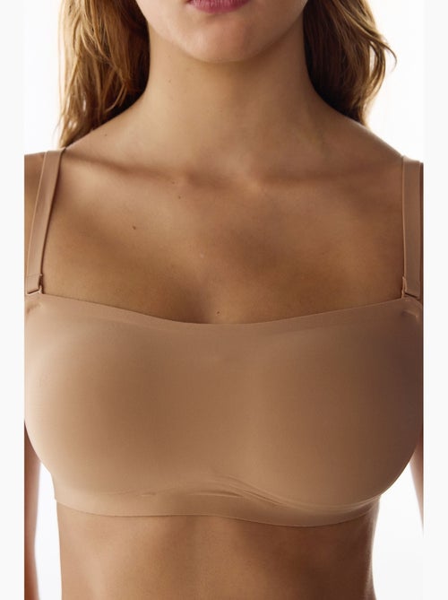 Soutien-gorge bandeau invisible rembourré penti - Kiabi