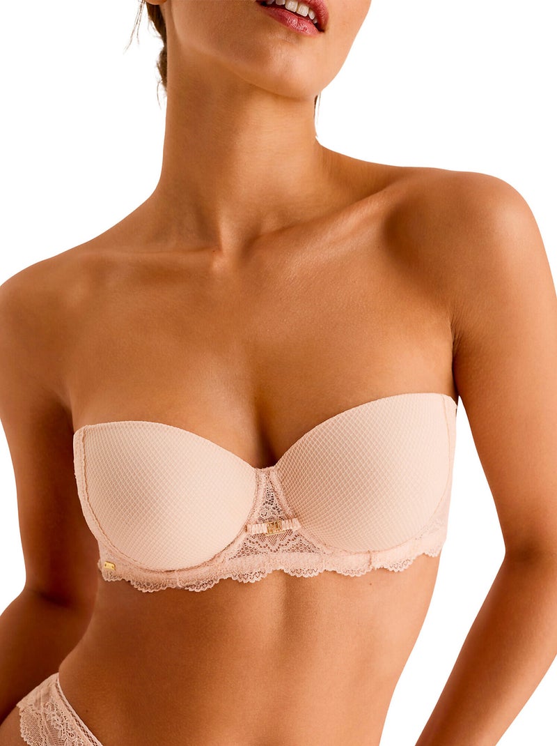 Soutien-gorge bandeau MANUELA Beige - Kiabi