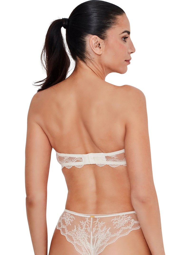Soutien-gorge bandeau MANUELA MARIAGE Ecru - Kiabi