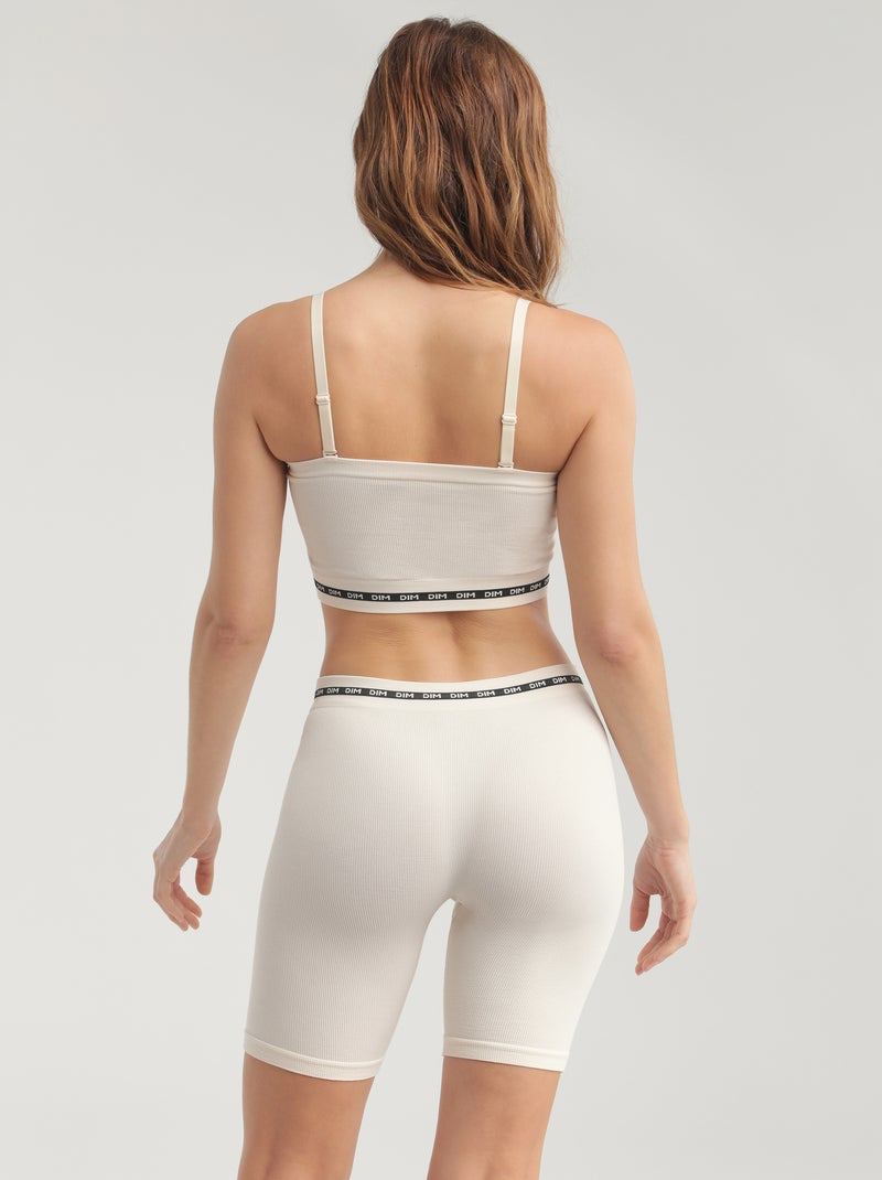 Soutien-gorge bandeau microfibre Icons Seamless Blanc cassé - Kiabi