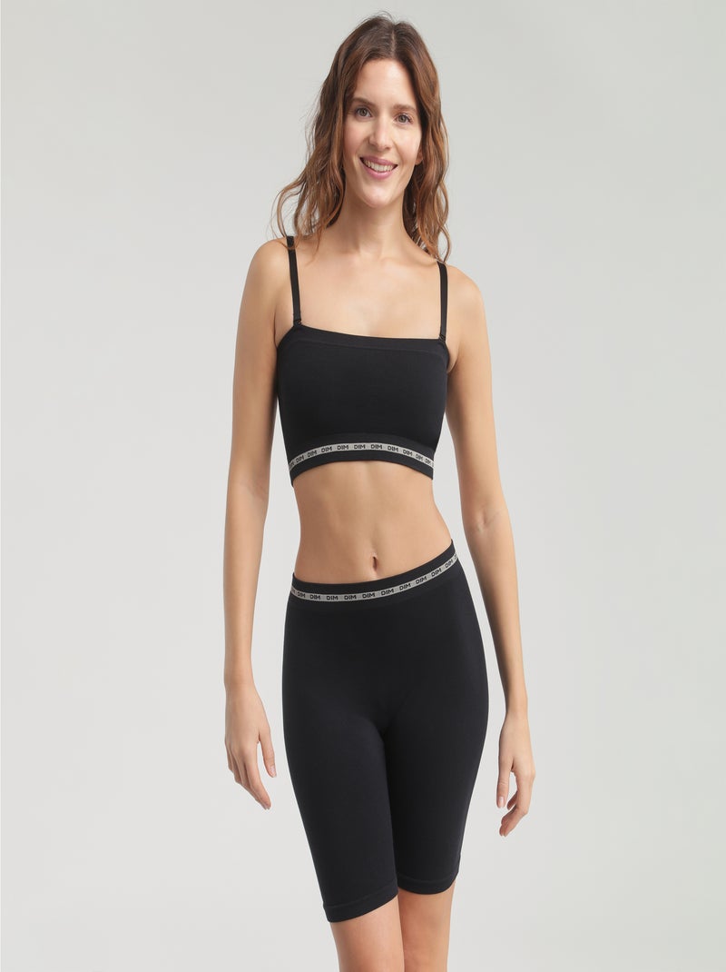 Soutien-gorge bandeau microfibre Icons Seamless Noir - Kiabi