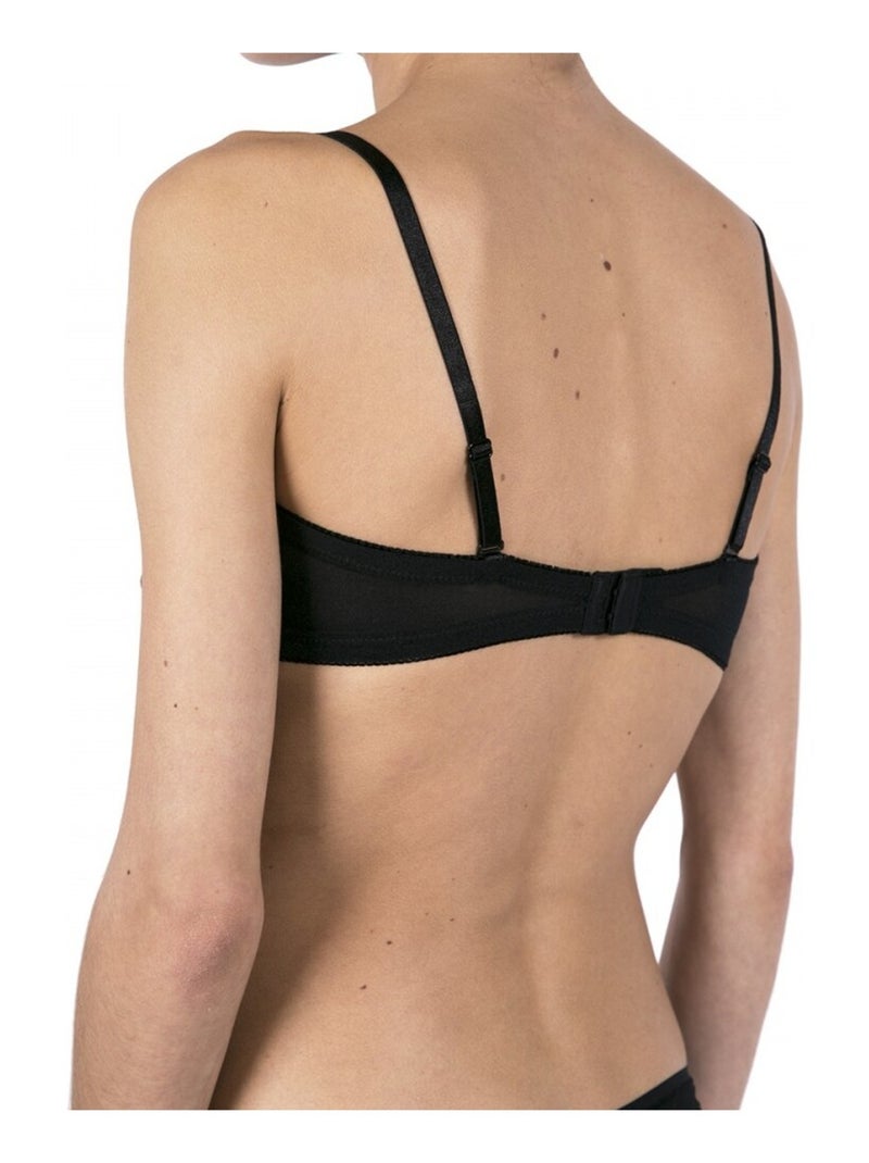 Soutien-gorge Bandeau Microfibre Noir - Kiabi