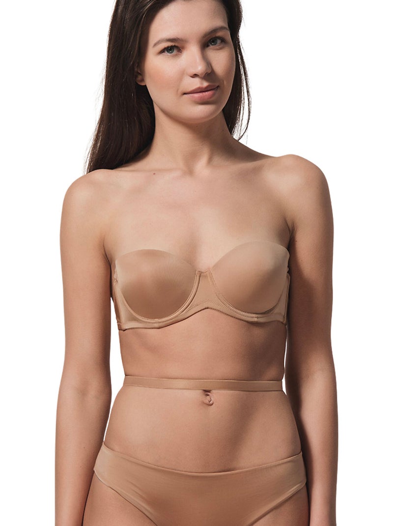 Soutien-gorge bandeau multi-positions secret Beige - Kiabi