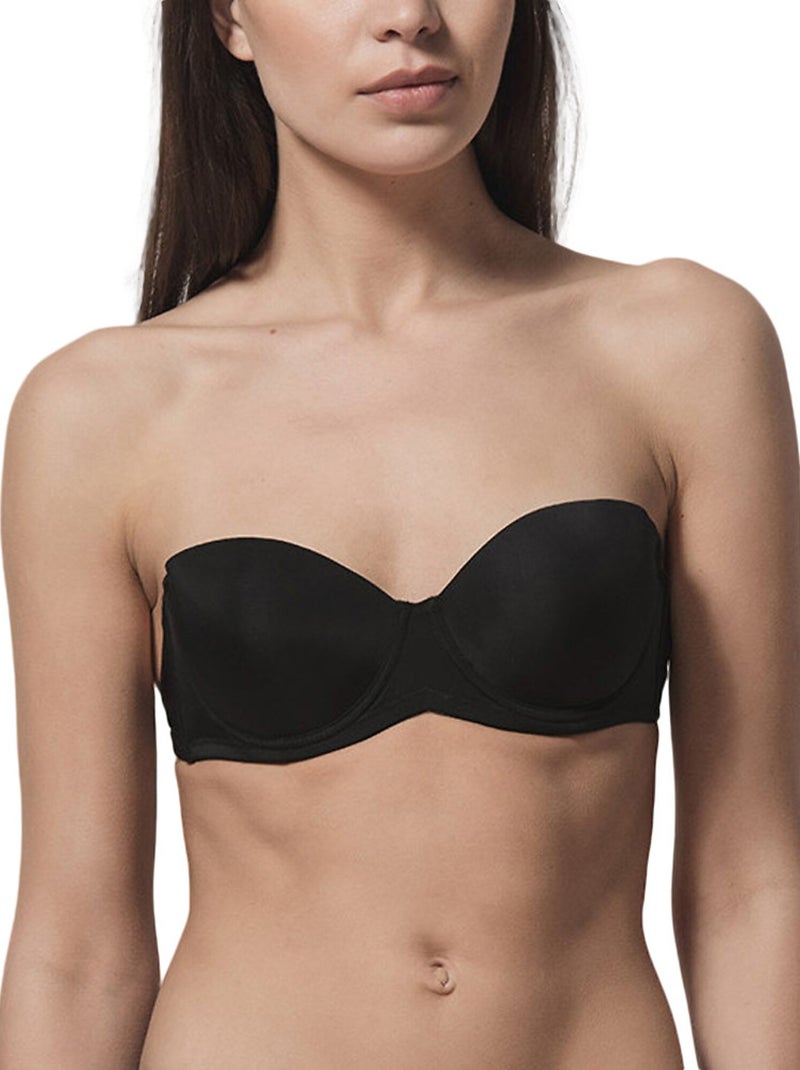 Soutien-gorge bandeau multi-positions Secret noir Noir - Kiabi