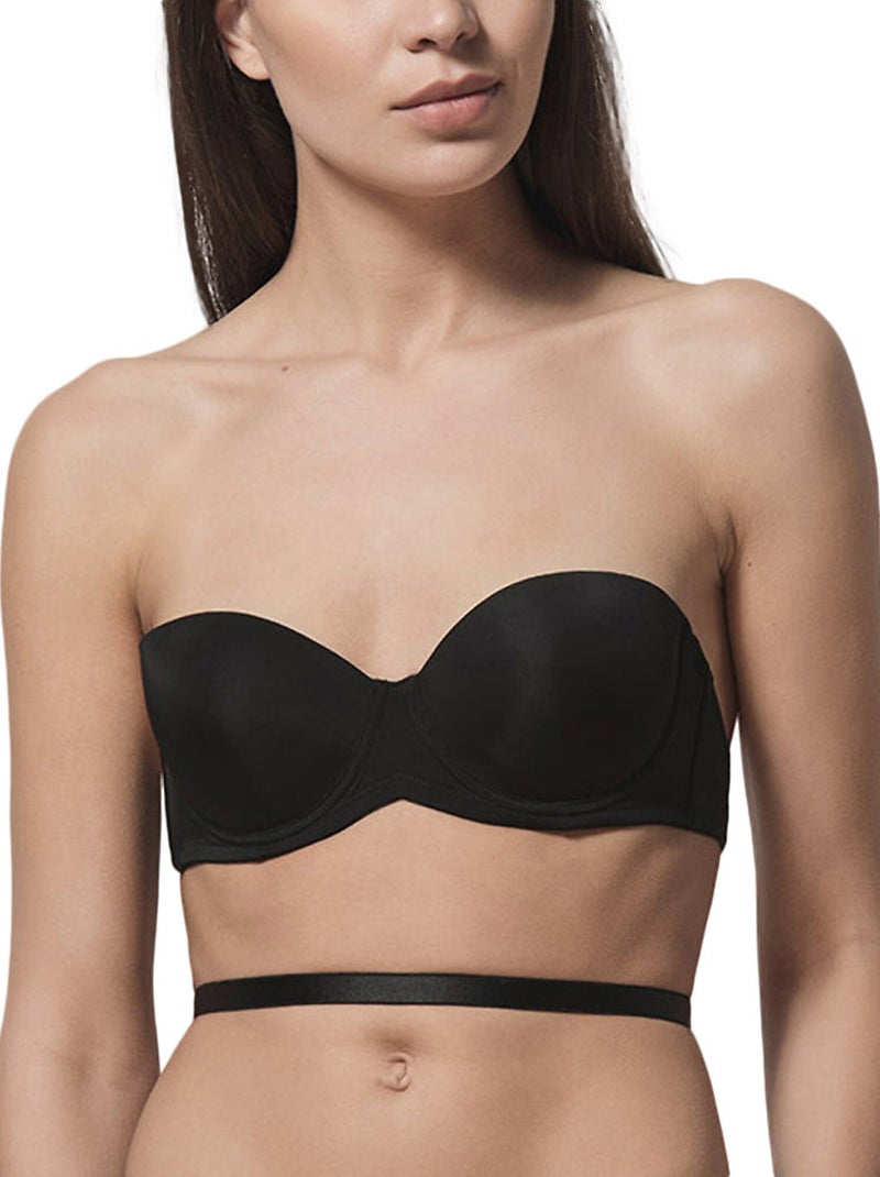 Soutien-gorge bandeau multi-positions Secret noir Noir - Kiabi
