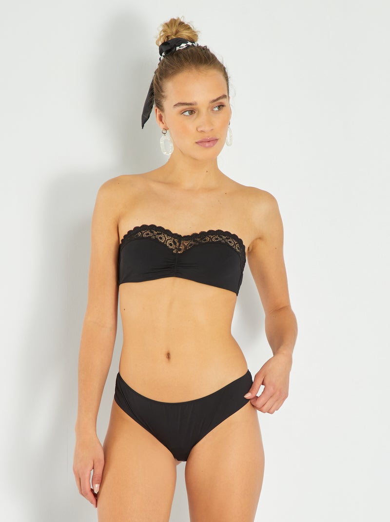 Soutien-gorge bandeau noir - Kiabi