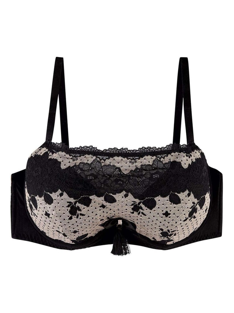 Soutien-gorge bandeau PANACHE - Pomm'Poire Noir - Kiabi