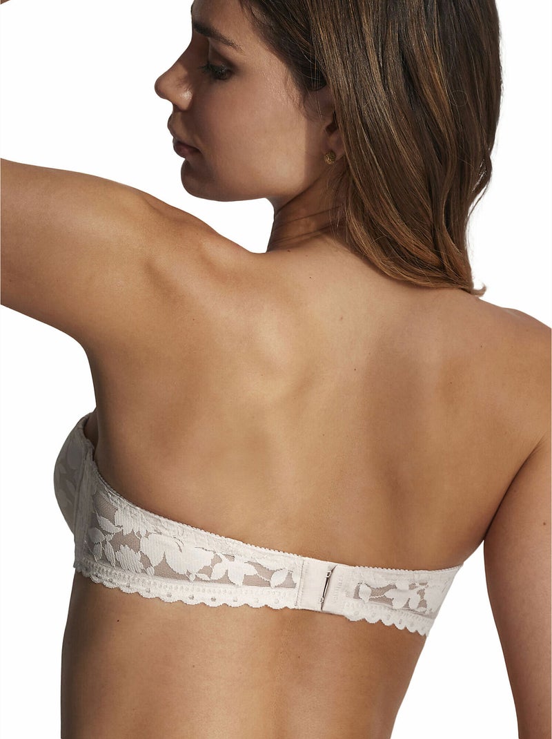 Soutien-gorge bandeau préformé armaturé Gabrielle Mariage Ecru - Kiabi
