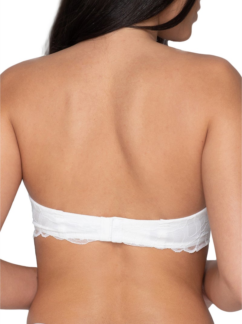 Soutien-gorge bandeau préformé Melody Mariage Ecru - Kiabi