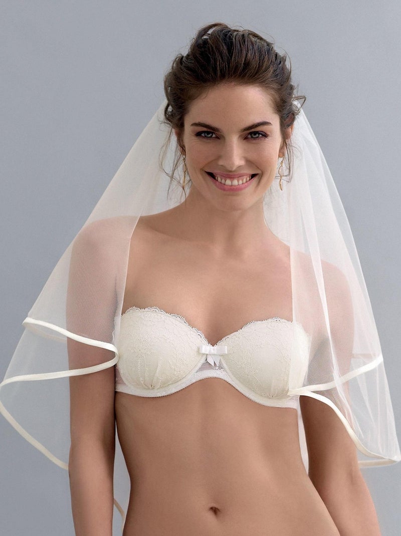 Soutien-gorge bandeau préformé Olivia Ecru - Kiabi