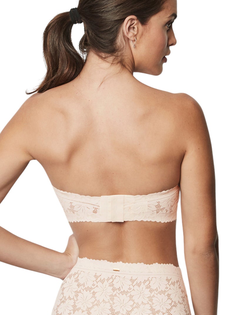 Soutien-gorge bandeau préformé ONE AND LACE Beige - Kiabi