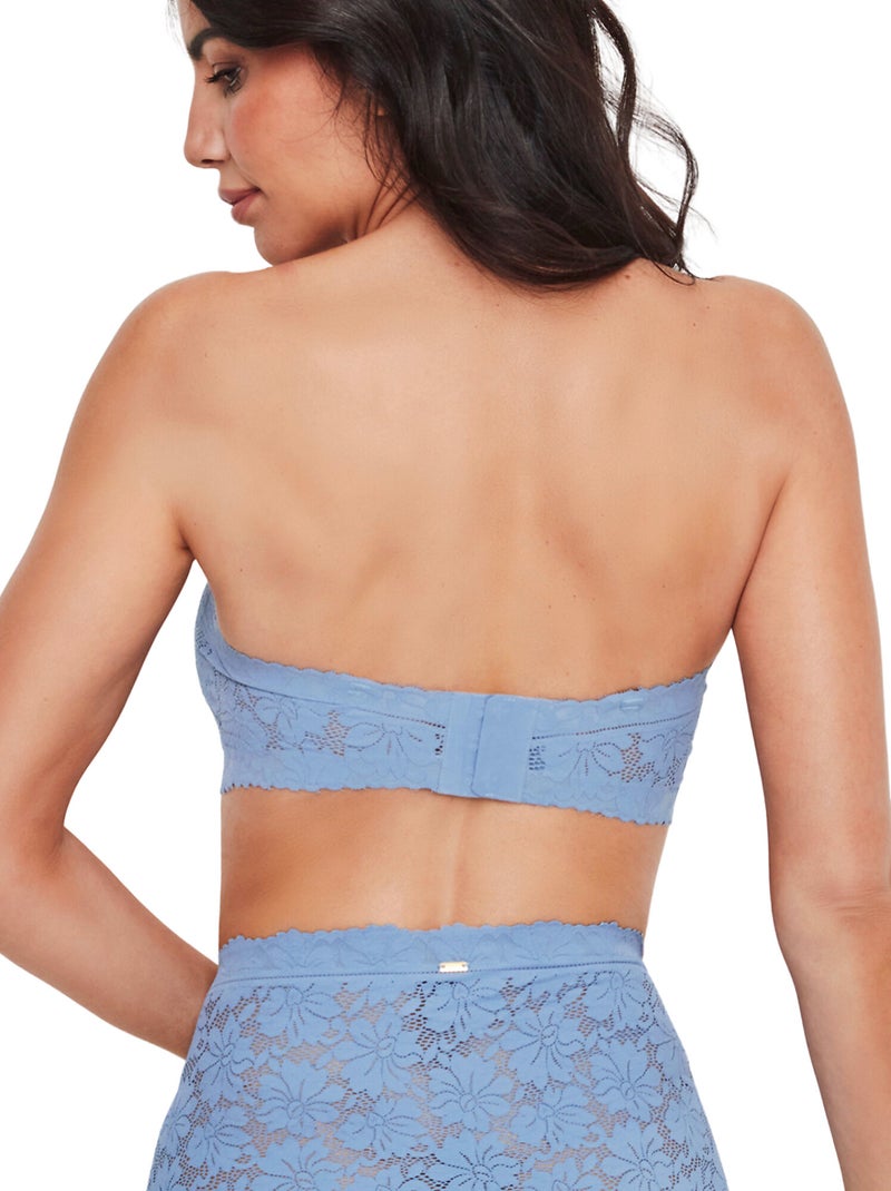 Soutien-gorge bandeau préformé ONE AND LACE Bleu - Kiabi