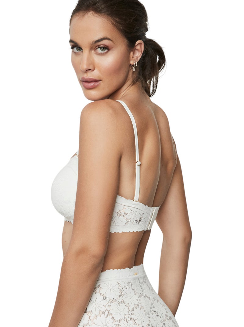 Soutien-gorge bandeau préformé ONE AND LACE MARIAGE Ecru - Kiabi