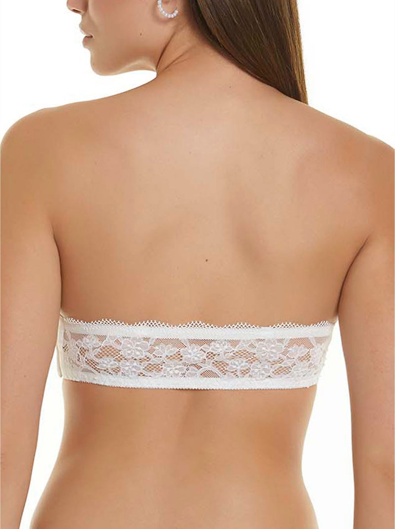 Soutien-gorge bandeau push-up Jolie mariage Ecru - Kiabi
