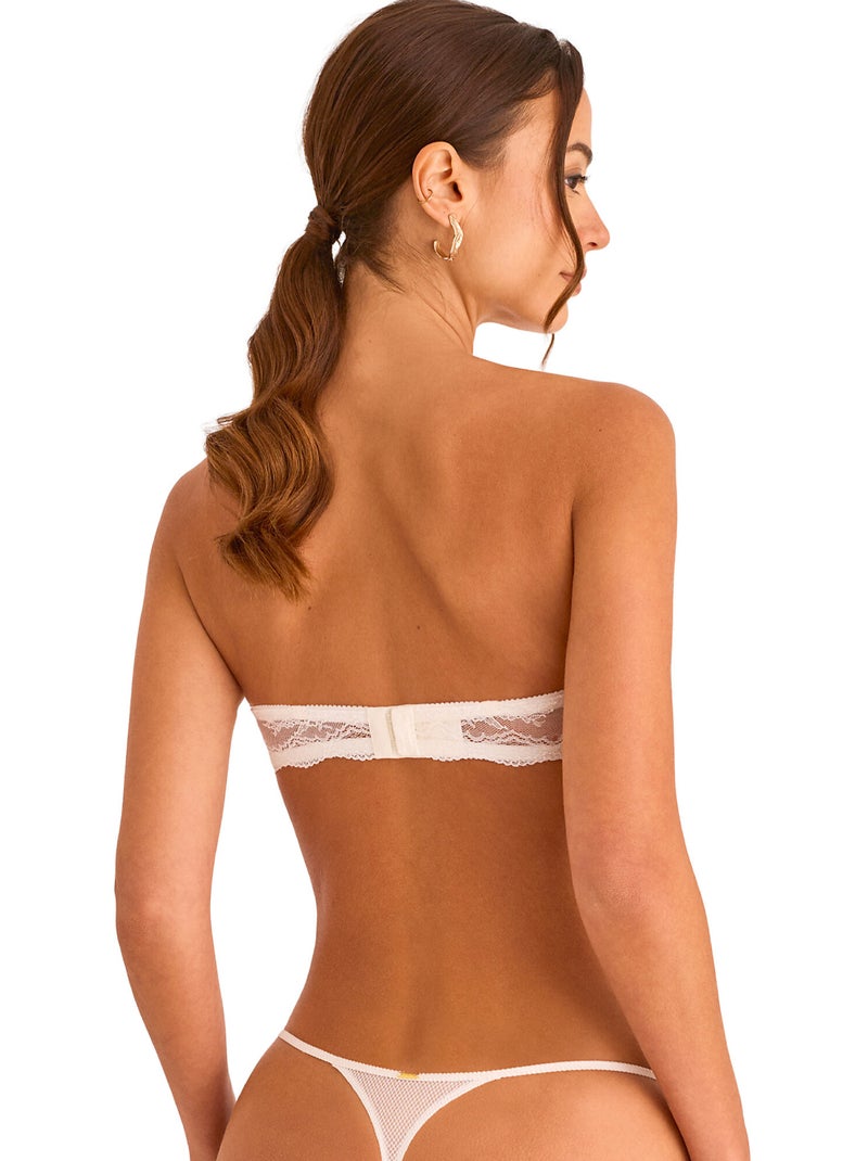 Soutien-gorge bandeau push-up MANUELA MARIAGE Ecru - Kiabi