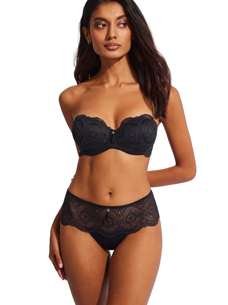 Soutien-gorge bandeau push-up Matilda Noir - Kiabi