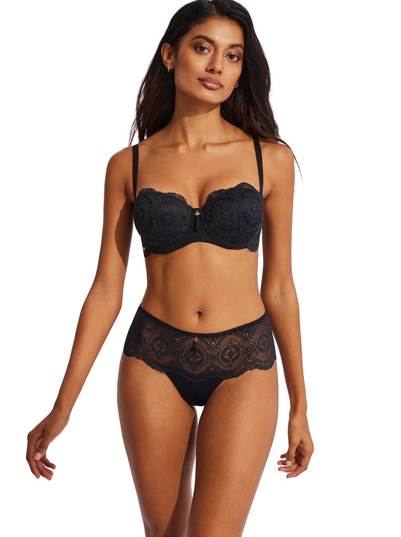 Soutien-gorge bandeau push-up Matilda Noir - Kiabi