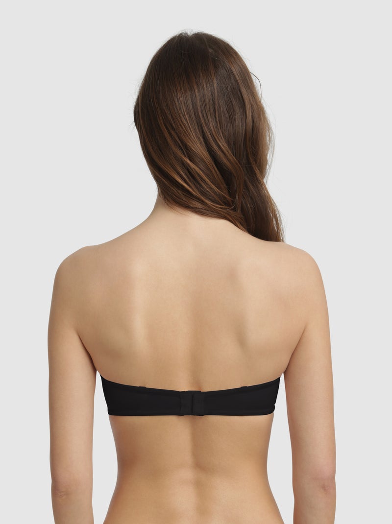 Soutien-gorge Bandeau Sans Armature InvisiFree Noir - Kiabi