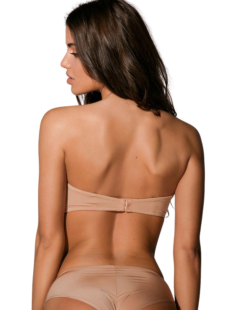 Soutien-gorge bandeau Secret Beige - Kiabi
