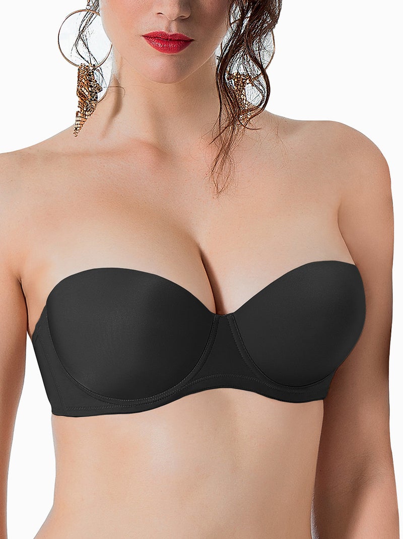 Soutien-gorge bandeau Secret Noir - Kiabi