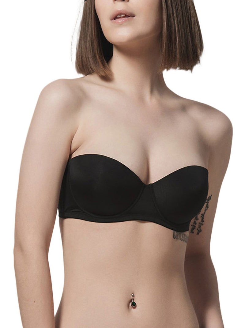 Soutien-gorge bandeau Secret Noir - Kiabi