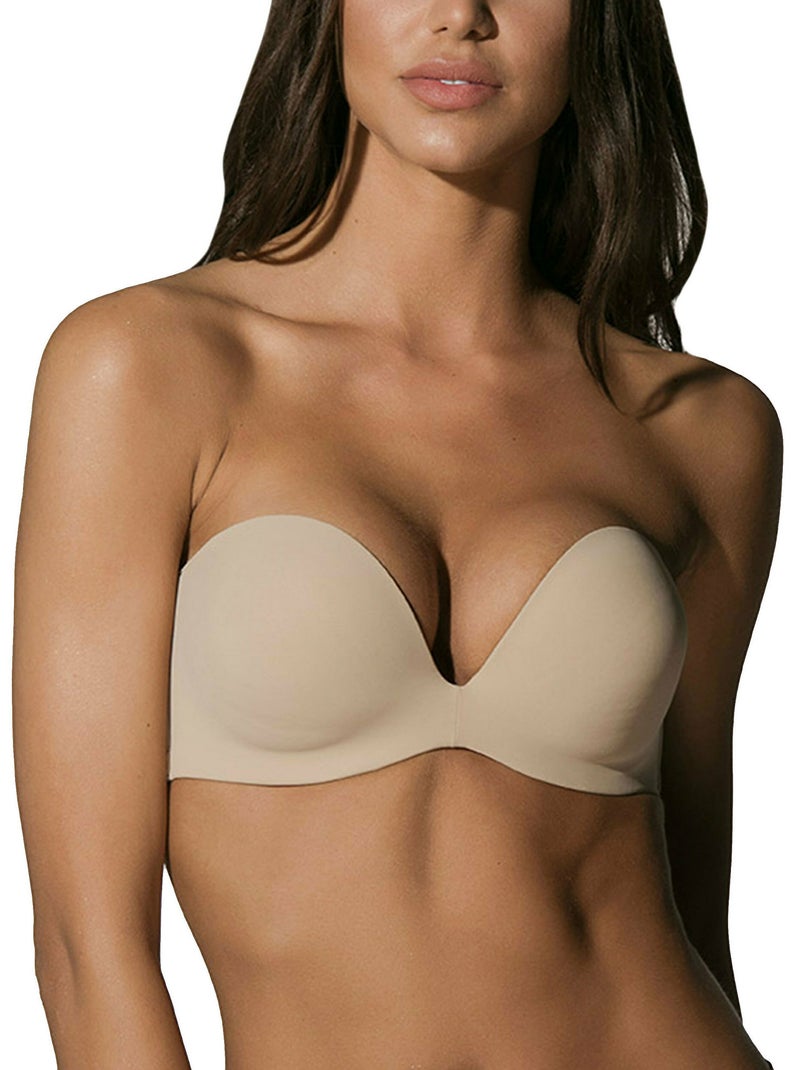 Soutien-gorge bandeau Secret Sense E à F 11065 11066 Beige - Kiabi