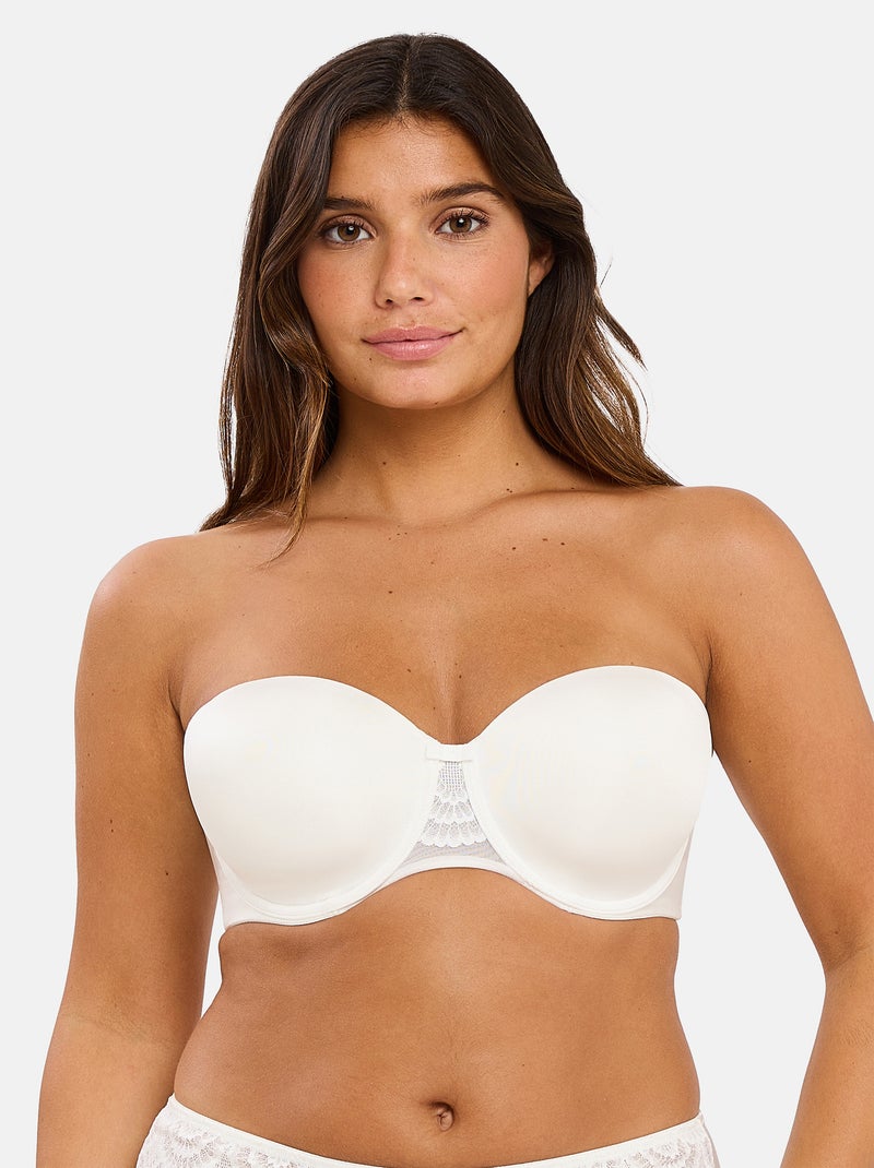 Soutien-gorge bandeau So Feminine Sans Complexe Ivoire - Kiabi