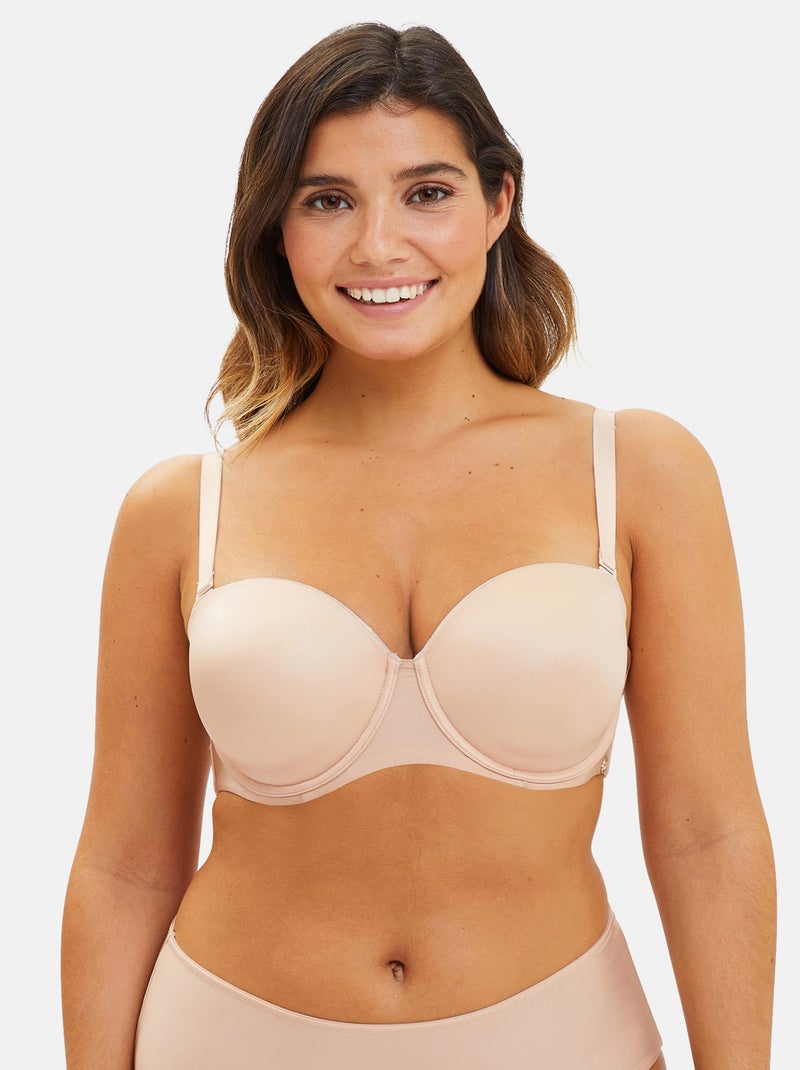 Soutien-gorge bandeau Unseen Sans Complexe Beige - Kiabi