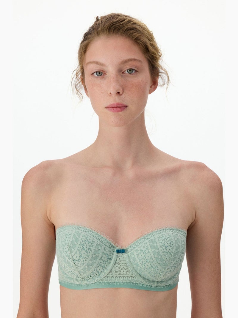 Soutien-gorge bloom rembourré penti Vert menthe - Kiabi