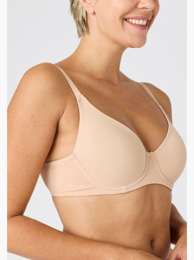 Soutien-gorge bonnets moulés à armatures - Damart Beige - Kiabi