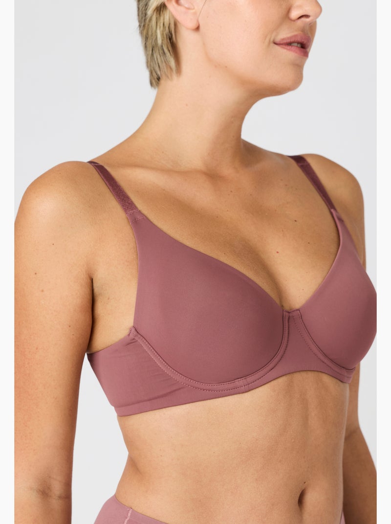 Soutien-gorge bonnets moulés à armatures - Damart Rose - Kiabi