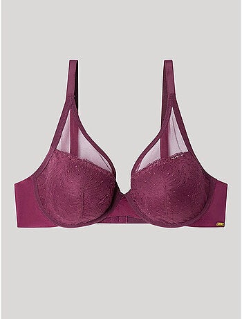 Soutien-gorge bralette capacité avec dentelle brodée