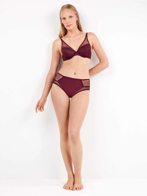 Soutien-gorge bralette capacité avec dentelle brodée - Kiabi