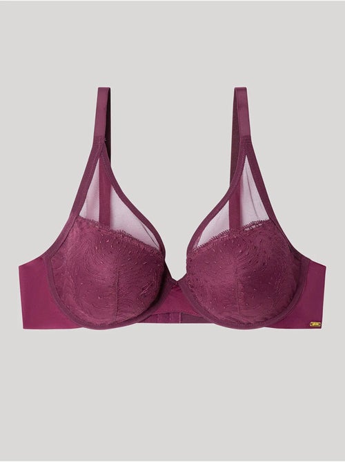 Soutien-gorge bralette capacité avec dentelle brodée - Kiabi
